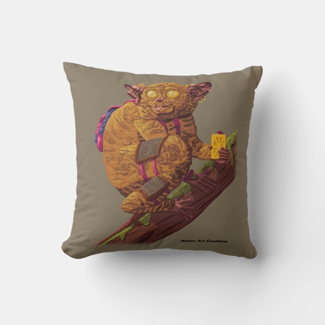 Mythical Creature Forest Primate Fantasy Art Image Throw Pillow (Front)