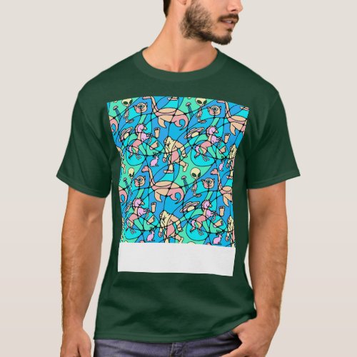 Mythical Creatures Bright Stained Glass T_Shirt