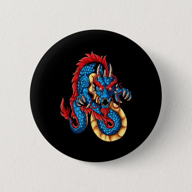 Mythical Creatures China New Year Chinese New Year Button (Front)