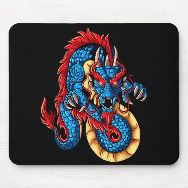 Mythical Creatures China New Year Chinese New Year Mouse Pad (Front)