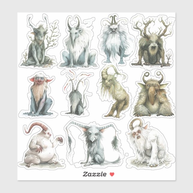 Mythical Creatures Nordic Sticker (Sheet)