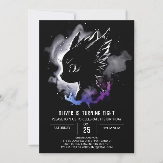 Mythical Dragon Adventure Birthday  Invitation (Front)