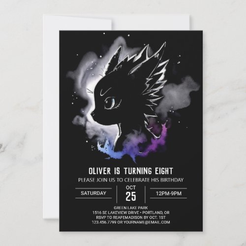 Mythical Dragon Adventure Birthday  Invitation