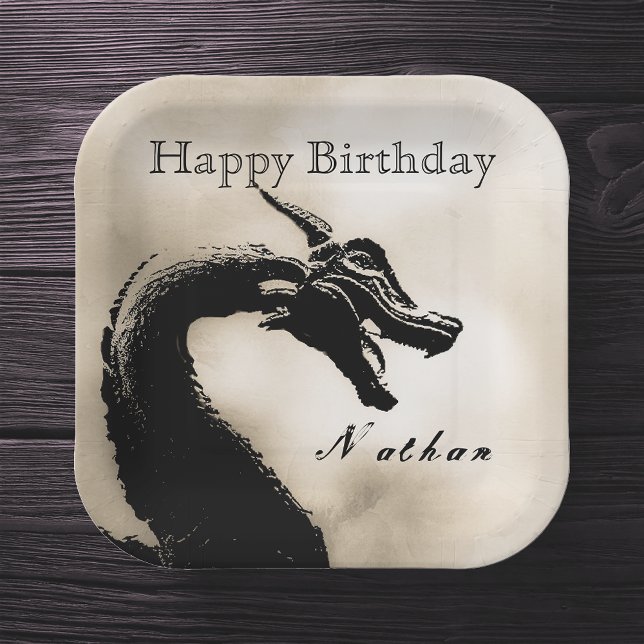 Mythical Dragon Birthday Paper Plates (Creator Uploaded)