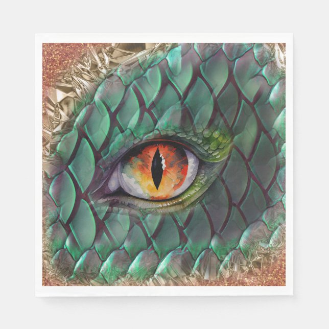Mythical Dragon Eye Fantasy Napkins (Front)