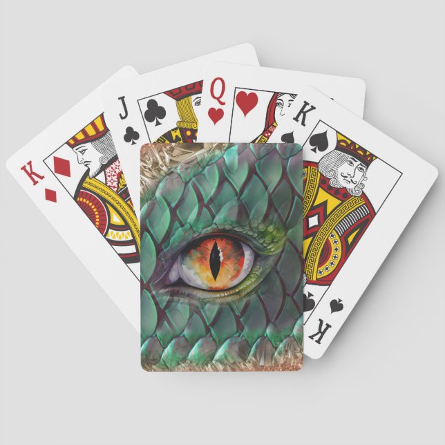 Mythical Dragon Eye Fantasy Poker Cards (Back)