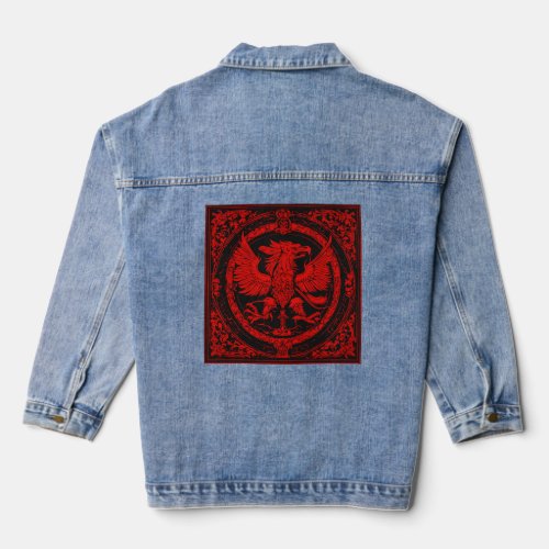 Mythical Dragon Majesty Unleash the Fire Within _ Denim Jacket