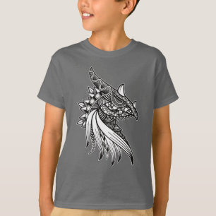 Mythical Dragon Mandala - Fantasy Horned Head T-Sh T-Shirt