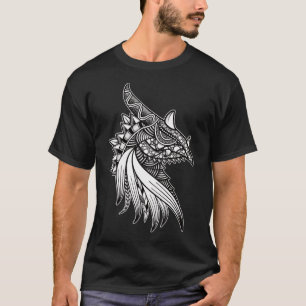 Mythical Dragon Mandala - Fantasy Horned Head T-Shirt