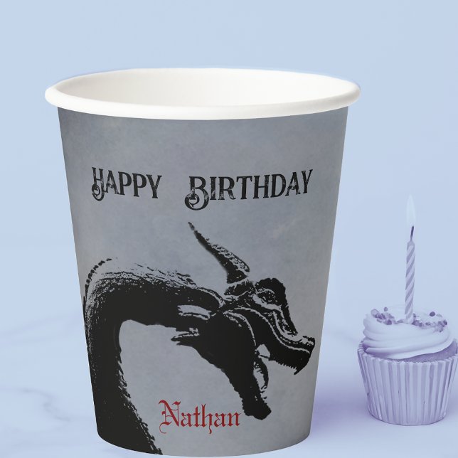 Mythical Dragon Personalized Paper Cups (Creator Uploaded)