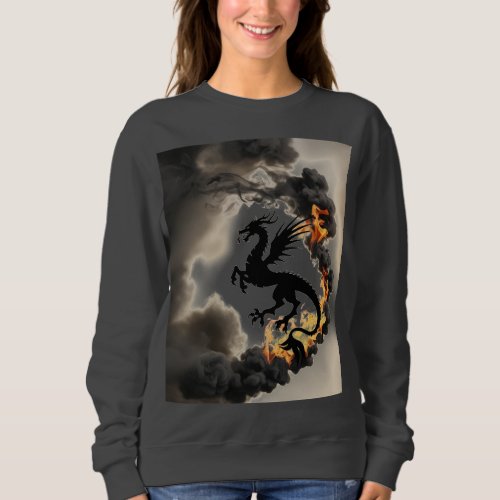 Mythical Dragon Smoke Vintage Sweatshirt