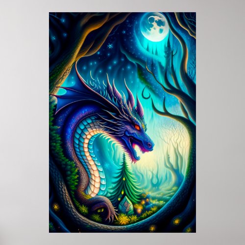 Mythical Dragons Poster