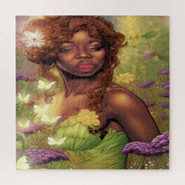 Mythical Enchantment of Black Beauty Jigsaw Puzzle (Vertical)
