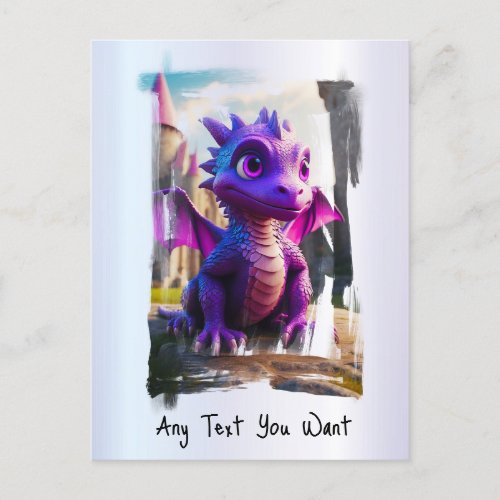  Mythical Fantasy AP48 Dragon Cartoon Kids Postcard