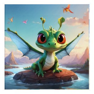 *~* Mythical Fantasy AP48 Kids Dragonfly Cartoon Acrylic Print