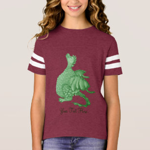 mythical fantasy creature cute green dragon T-Shirt