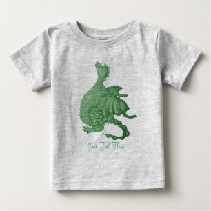 mythical fantasy creature cute green dragon baby T-Shirt