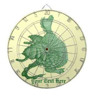 mythical fantasy creature cute green dragon dartboard
