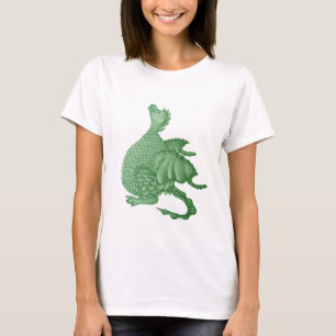 mythical fantasy creature cute green dragon T-Shirt
