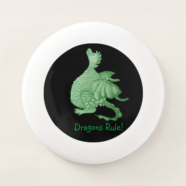mythical fantasy creature cute green dragon Wham-O Frisbee (Front)