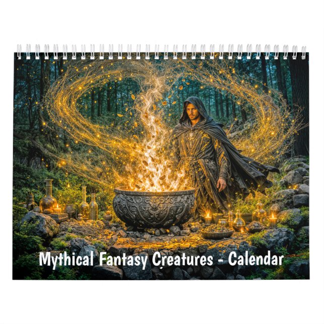 Mythical Fantasy Creatures Calendar (Cover)