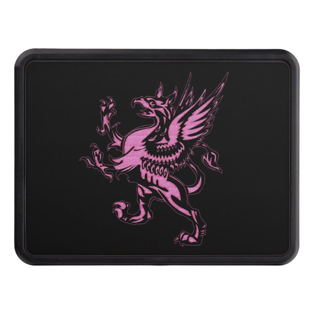 Mythical Fantasy Pink Griffin Hitch Cover (Front)