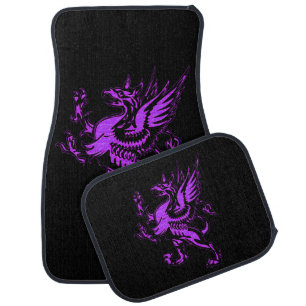 Mythical Fantasy Purple Griffin Car Floor Mat