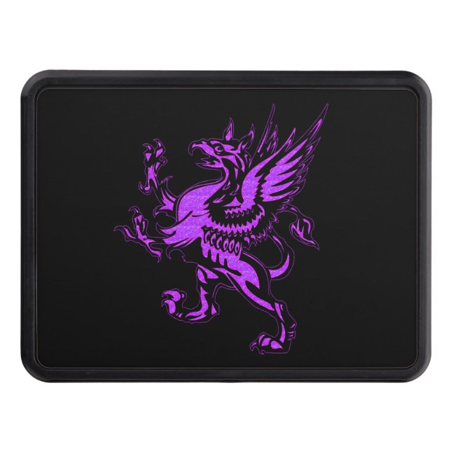 Mythical Fantasy Purple Griffin Hitch Cover (Front)