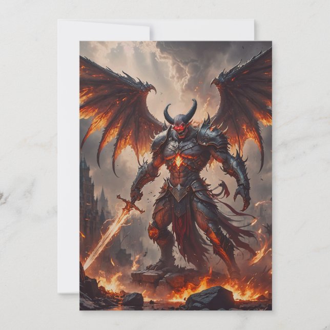 Mythical Fiery Demon Invitation (Front)
