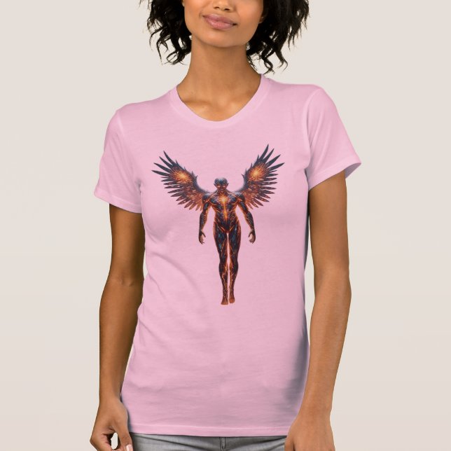 Mythical Fire God Angelic Warrior T-Shirt (Front)