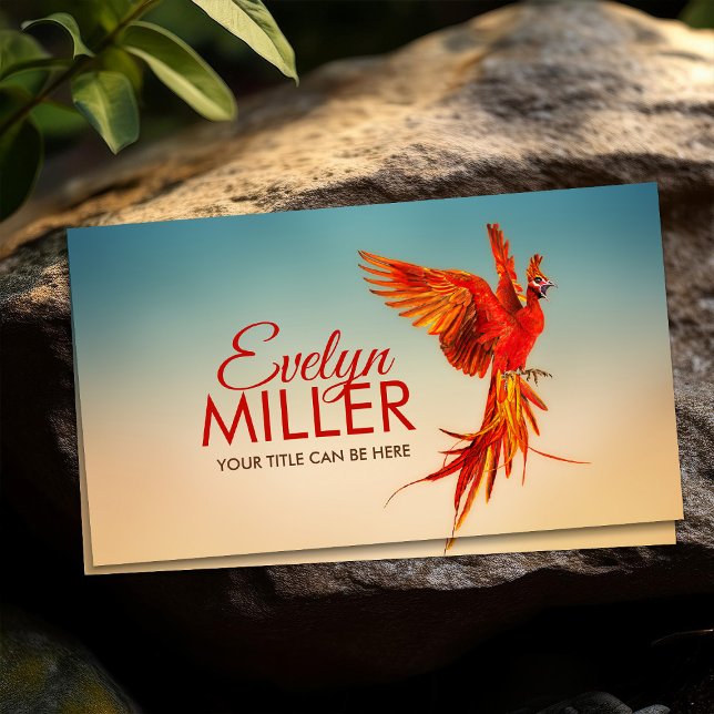 Mythical Fire Rising Phoenix Bird  Business Card (Creator Uploaded)
