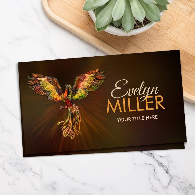 Mythical Fire Rising Phoenix Bird  Business Card (Creator Uploaded)
