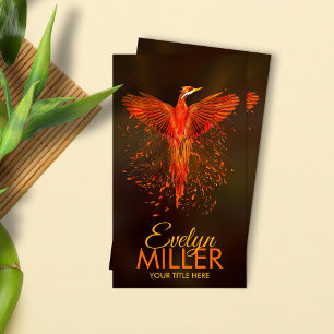 Mythical Fire Rising Phoenix Bird  Business Card