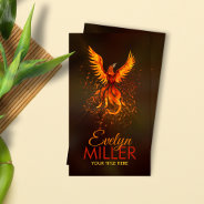 Mythical Fire Rising Phoenix Bird  Business Card at Zazzle