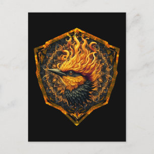 Mythical Flame Bird Postcard