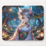 Mythical Forest Catgirl Princess Mouse Pad