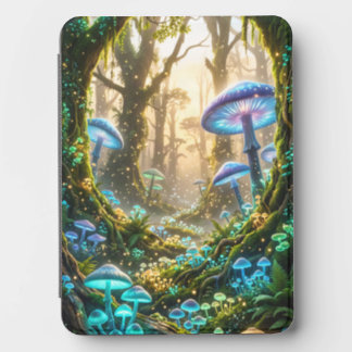 mythical forest with glowing mushrooms kindle cover