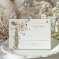 Mythical Garden RSVP Card for Enchanted Wedding