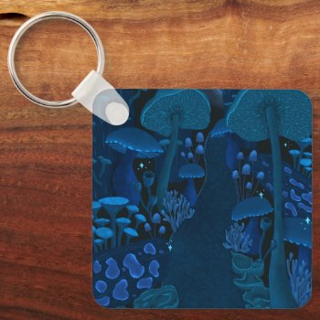 Mythical Glowing Fungi Paradise Keychain by dulceevents at Zazzle