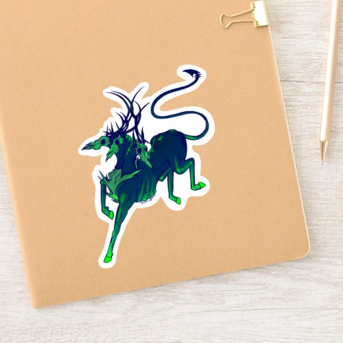 Mythical Glowing Monster Deer Sticker