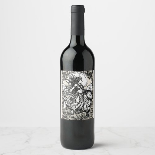 Mythical Ink Ancient Mythologies Illustrated Wine Label