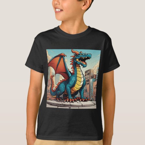 Mythical Ink Dragon Tattoo Marvel for Kids T_Shirt