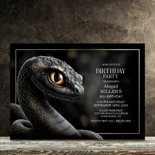 Mythical Lady Snake Birthday Party Invitation