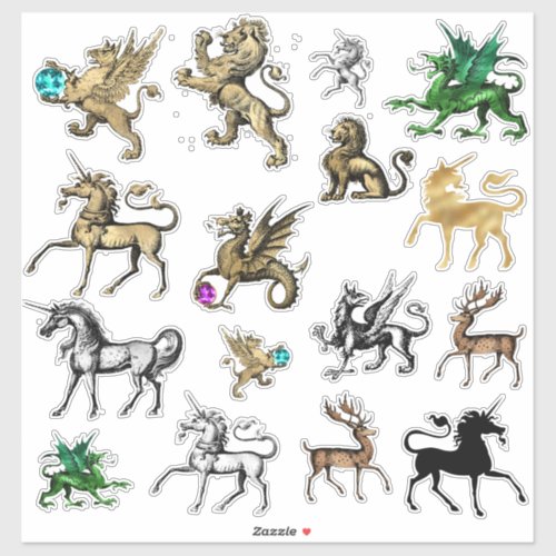 Mythical  Magical Beasts Sticker Set