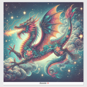 Mythical Marvels: Custom-Cut Dragon Vinyl Stickers