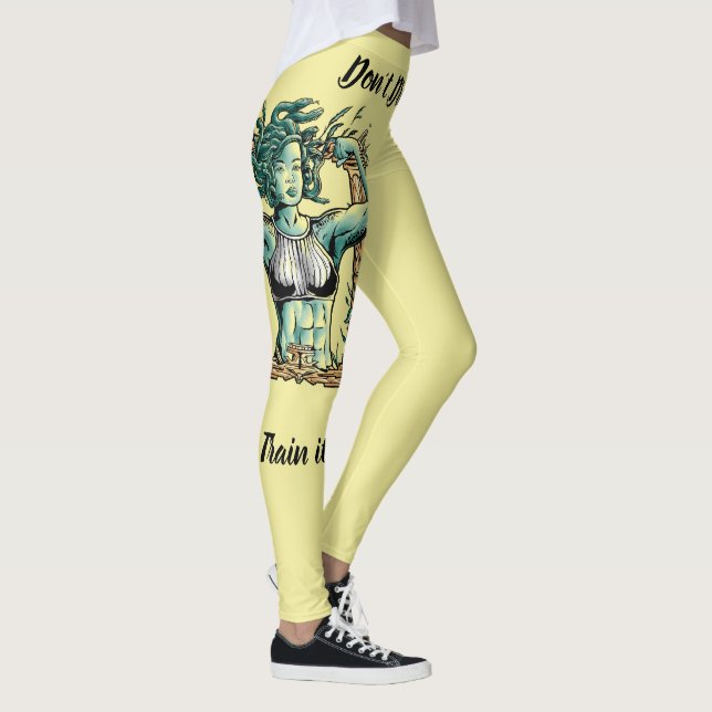 Mythical Medusa Fitness Motivation Art  Leggings (Right)