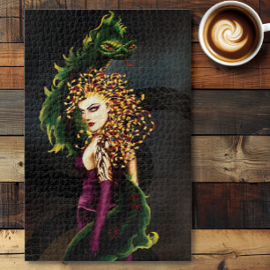 Mythical Medusa Greek Mythology Snake Gorgon Jigsaw Puzzle