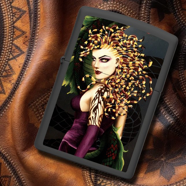 Mythical Medusa Greek Mythology Snake Gorgon Zippo Lighter (Creator Uploaded)