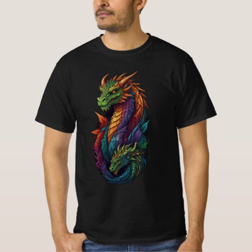Mythical Monochrome Unleash the Power of Fantasy  T_Shirt