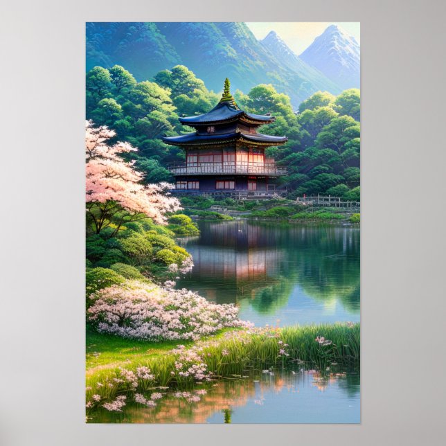 Mythical Oasis in the Forest Poster (Front)